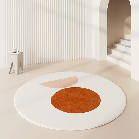 Tapis Rond Salon Bohème Minimaliste - Mon Tapis Design
