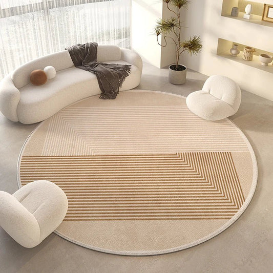 Tapis Rond Salon Déco Minimaliste - Mon Tapis Design