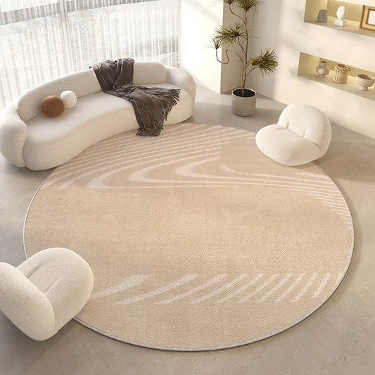 Tapis Rond Salon Finitions Sobres - Mon Tapis Design