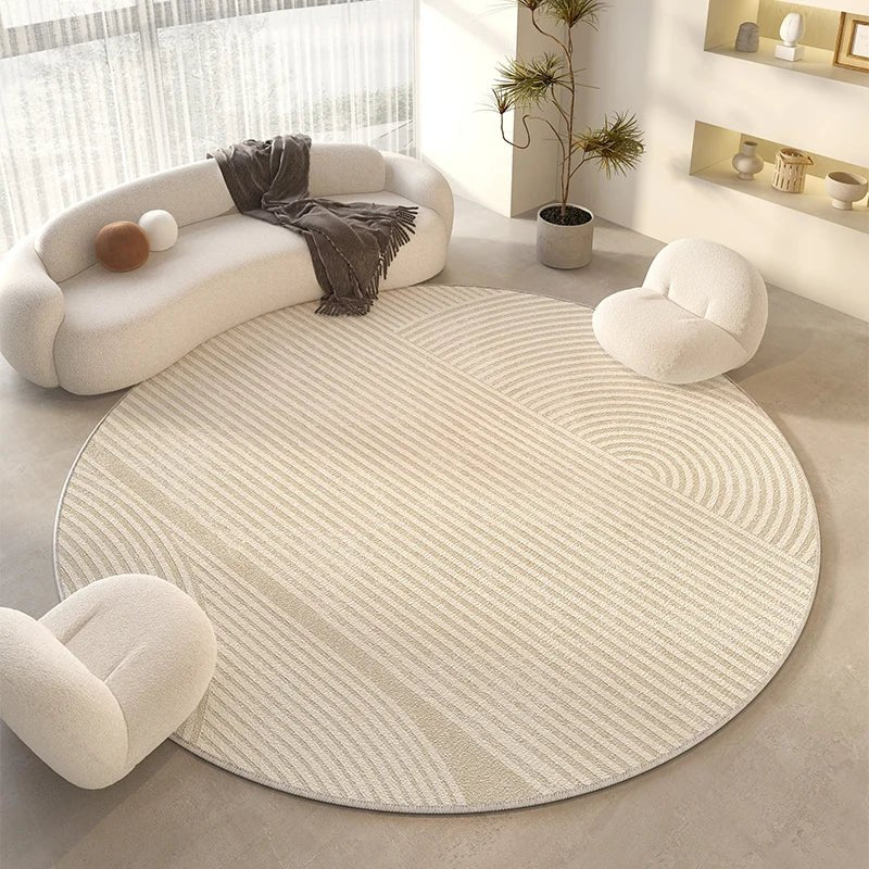 Tapis Rond Salon Style Épuré - Mon Tapis Design