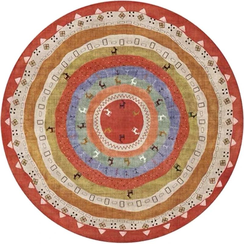 Tapis Rond Vintage Inspiration Marocaine - Mon Tapis Design