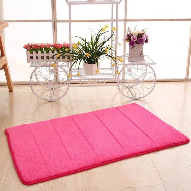 Tapis De Bain Rouge Rose - Mon Tapis Design
