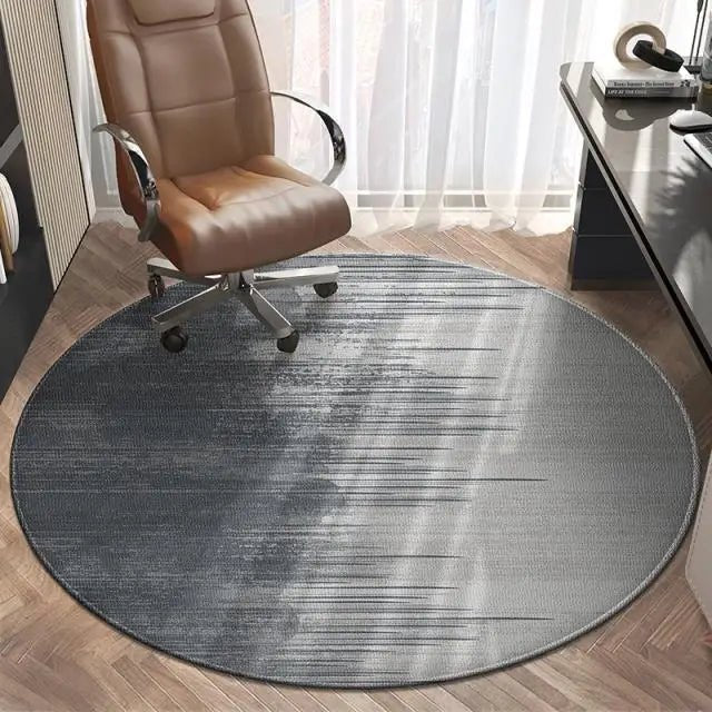 Tapis de Bureau Rond Subtil Gris - Mon Tapis Design