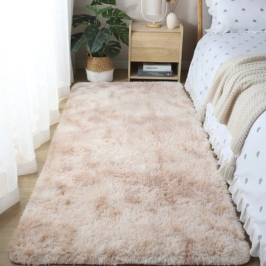 Tapis De Chambre Doux Beige Tie-Dye - Mon Tapis Design