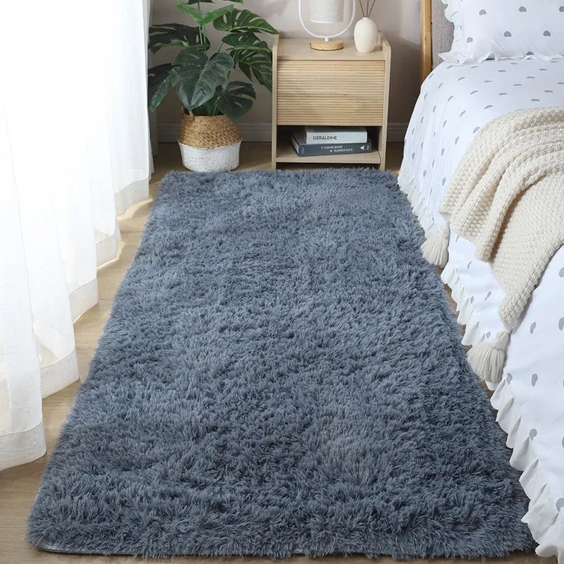Tapis De Chambre Doux Gris Foncé - Mon Tapis Design