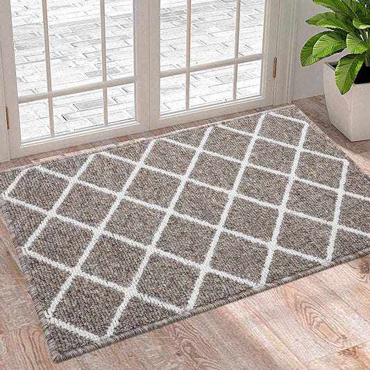 Tapis d'Entrée Carreaux Marron - Mon Tapis Design