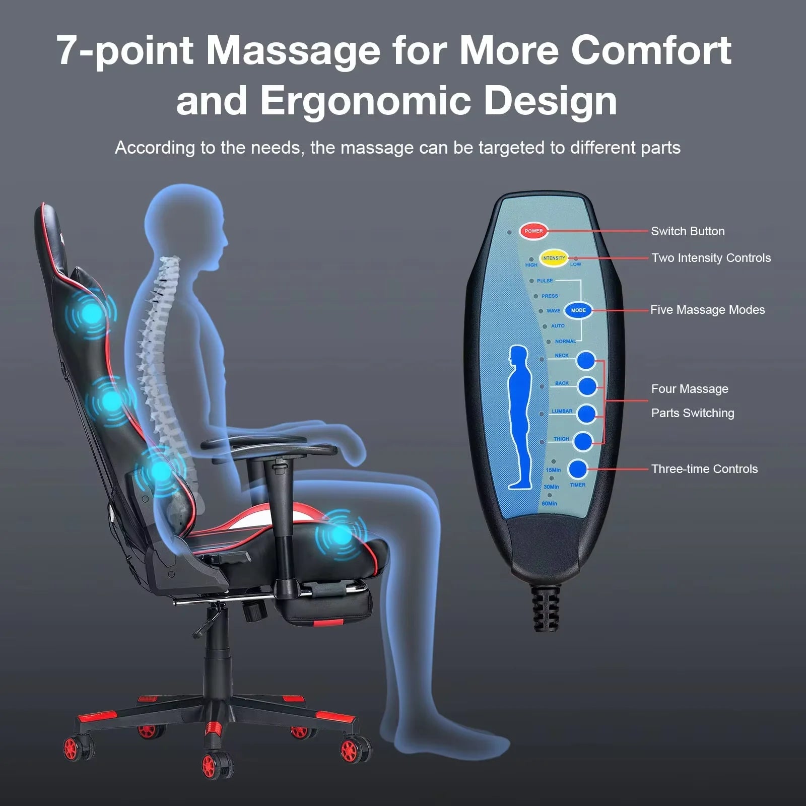 Chaise à Massage Bleue - Mon Tapis Design