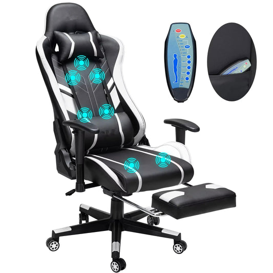 Chaise à Massage Noire et Blanche - Mon Tapis Design