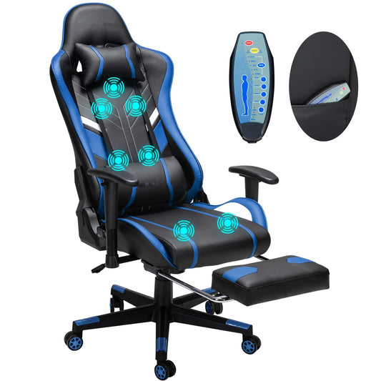 Chaise à Massage Noire et Bleue - Mon Tapis Design
