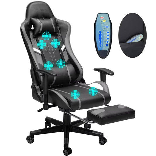 Chaise à Massage Noire et Grise - Mon Tapis Design