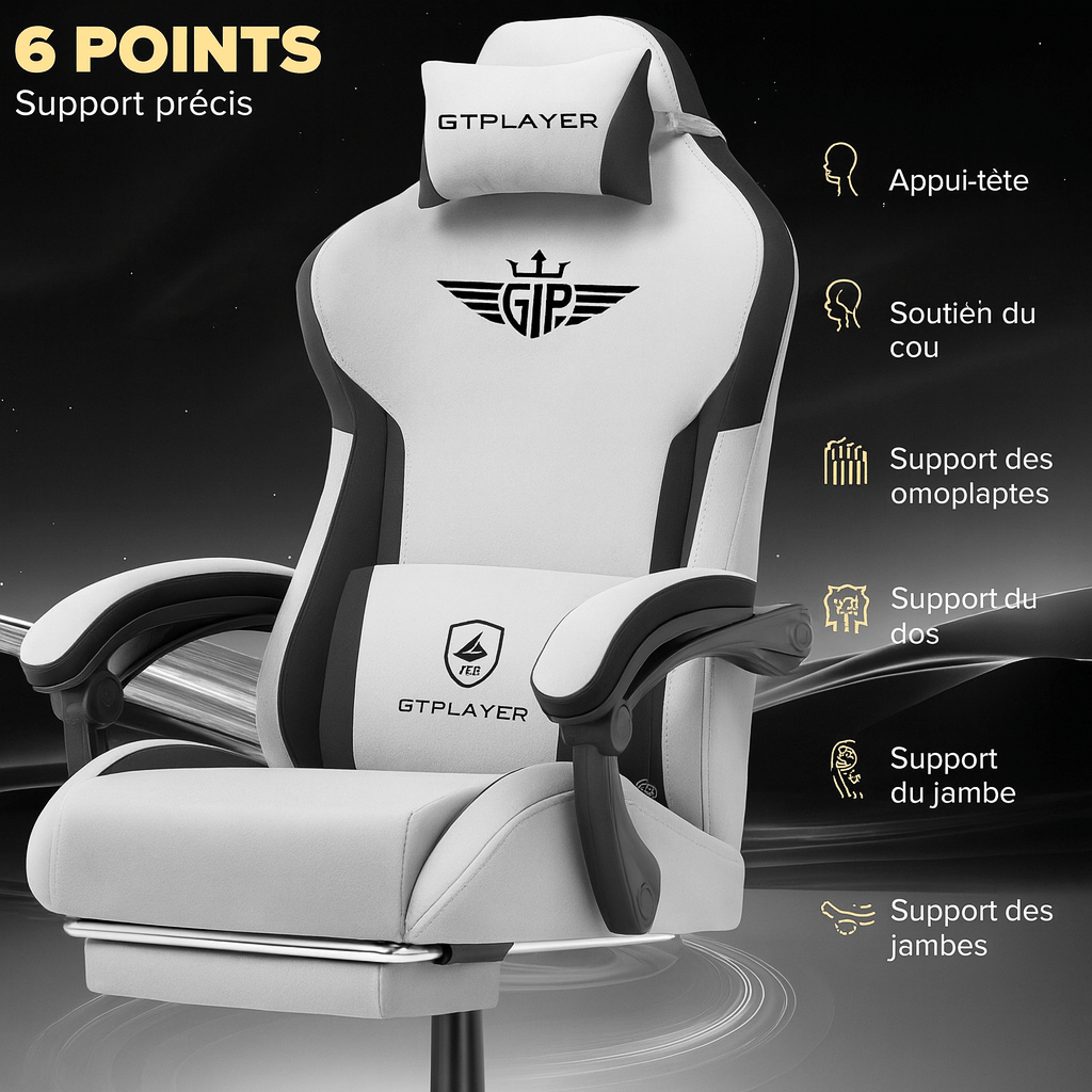 Chaise de Bureau Gaming Rouge - Mon Tapis Design