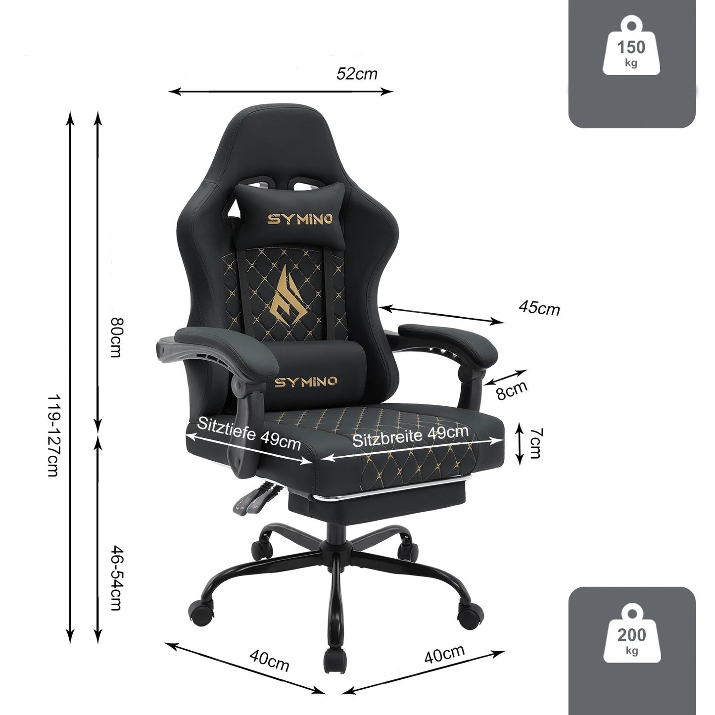 Chaise de Gaming Bleue Clair - Mon Tapis Design