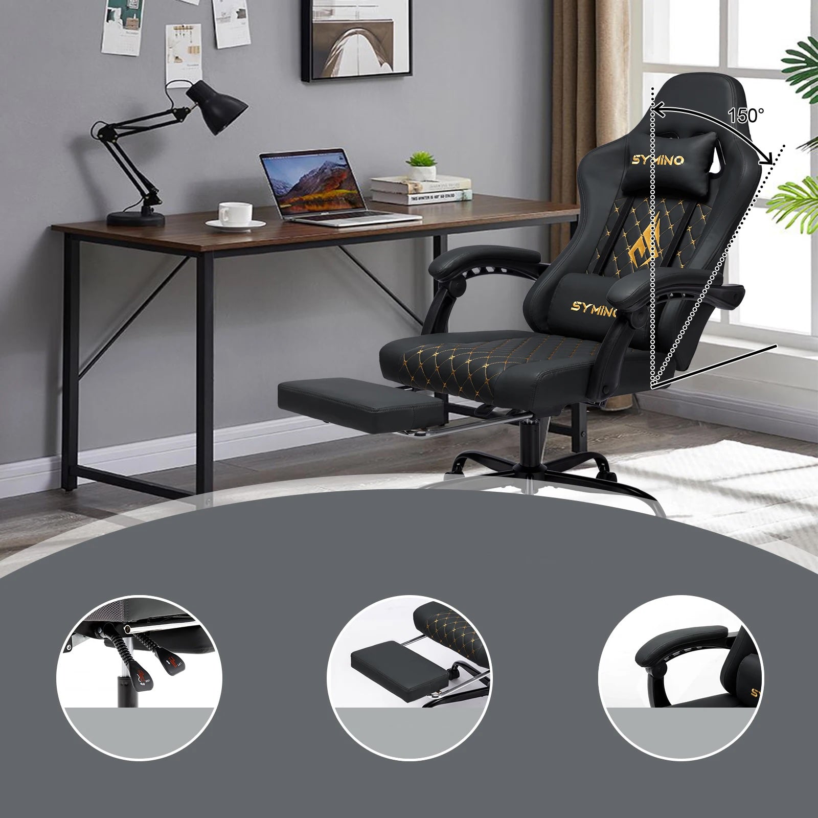 Chaise de Gaming Bleue Clair - Mon Tapis Design
