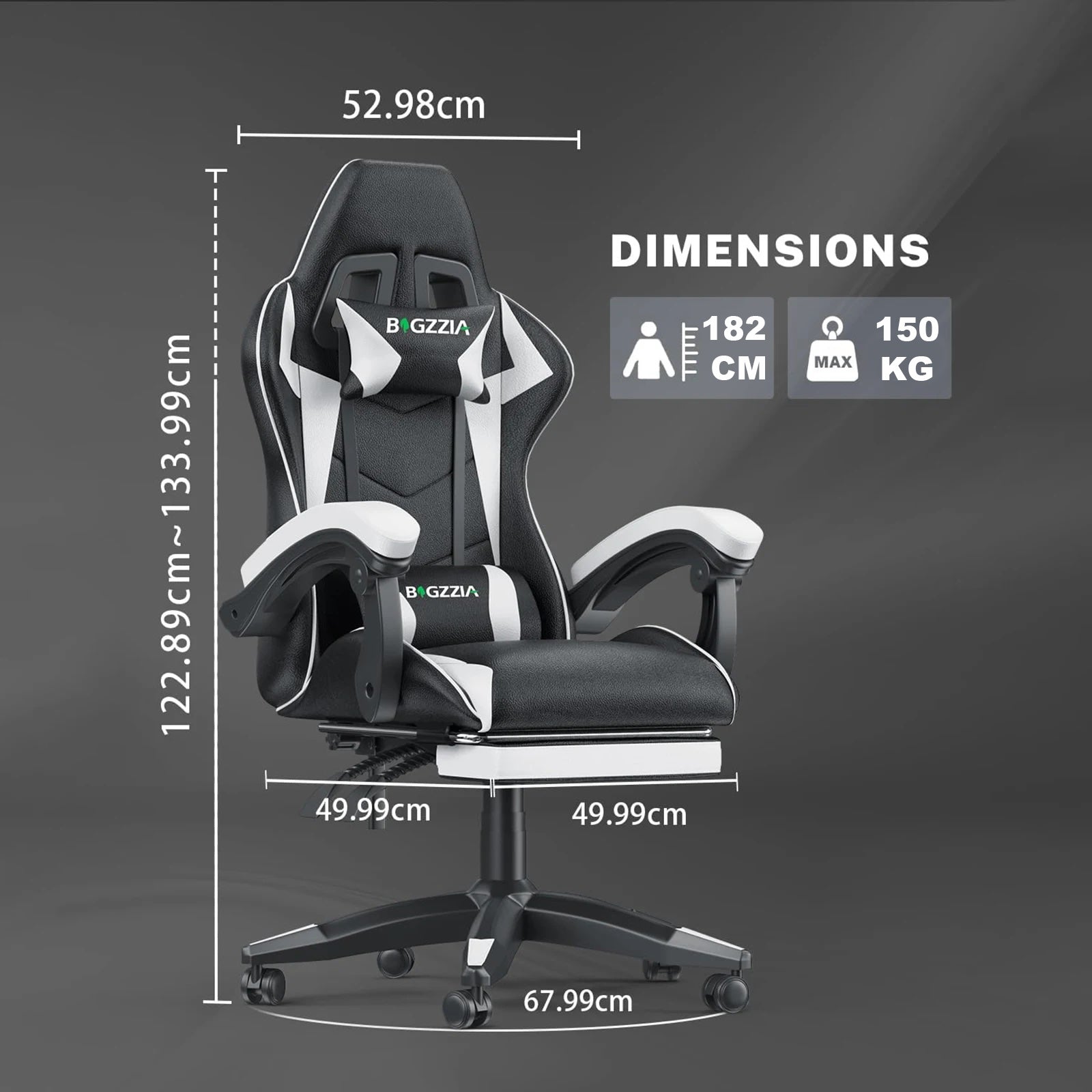 Chaise de Gaming Ergonomique Noire - Mon Tapis Design