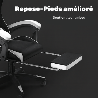 Chaise de Gaming Ergonomique Noire - Mon Tapis Design