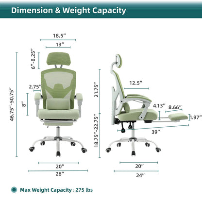 Chaise Ergonomique de Bureau Bleue - Mon Tapis Design