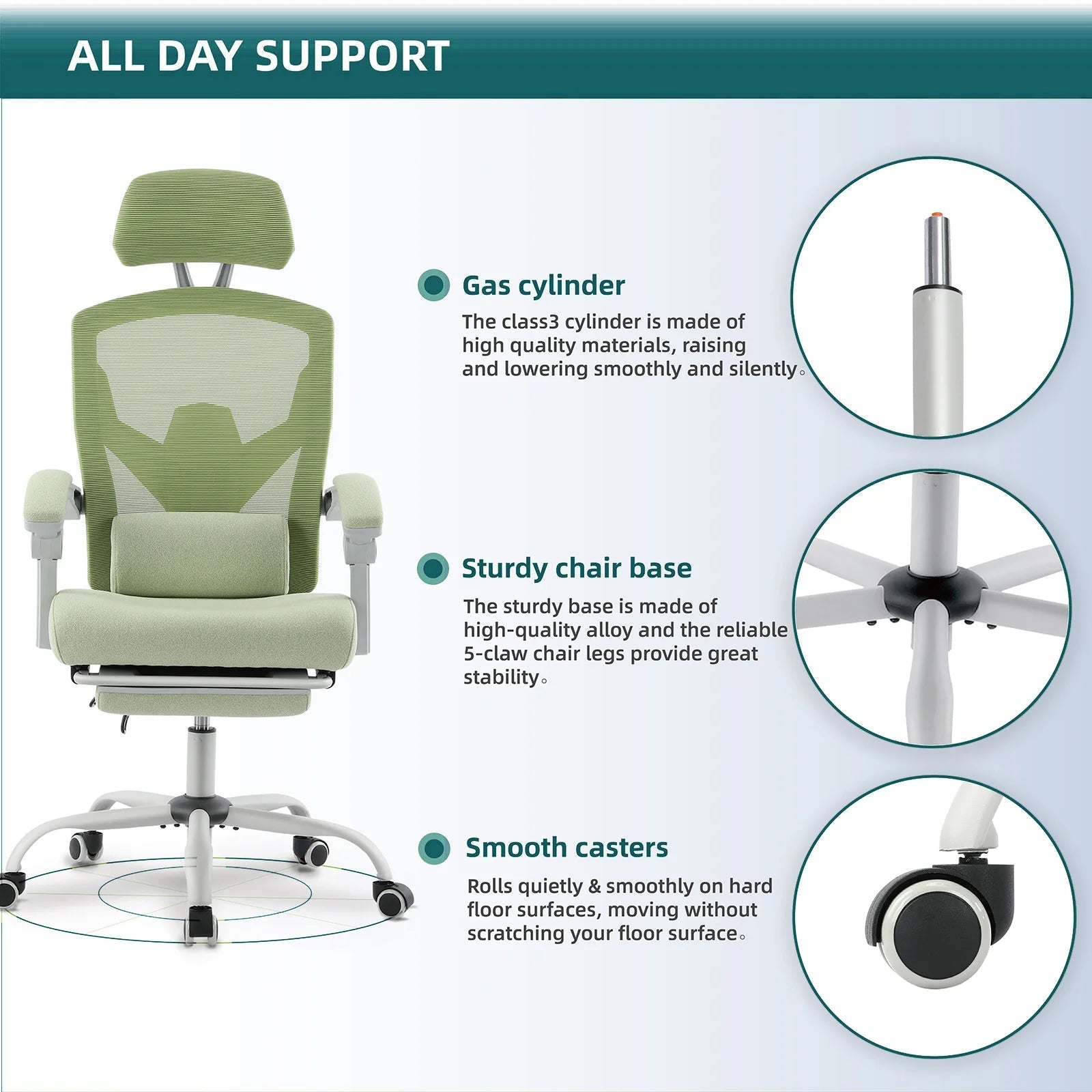 Chaise Ergonomique de Bureau Bleue - Mon Tapis Design