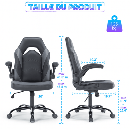 Chaise Ergonomique Gaming Rose - Mon Tapis Design