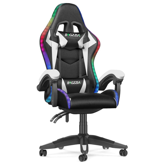 Chaise Gaming RGB Blanche - Mon Tapis Design
