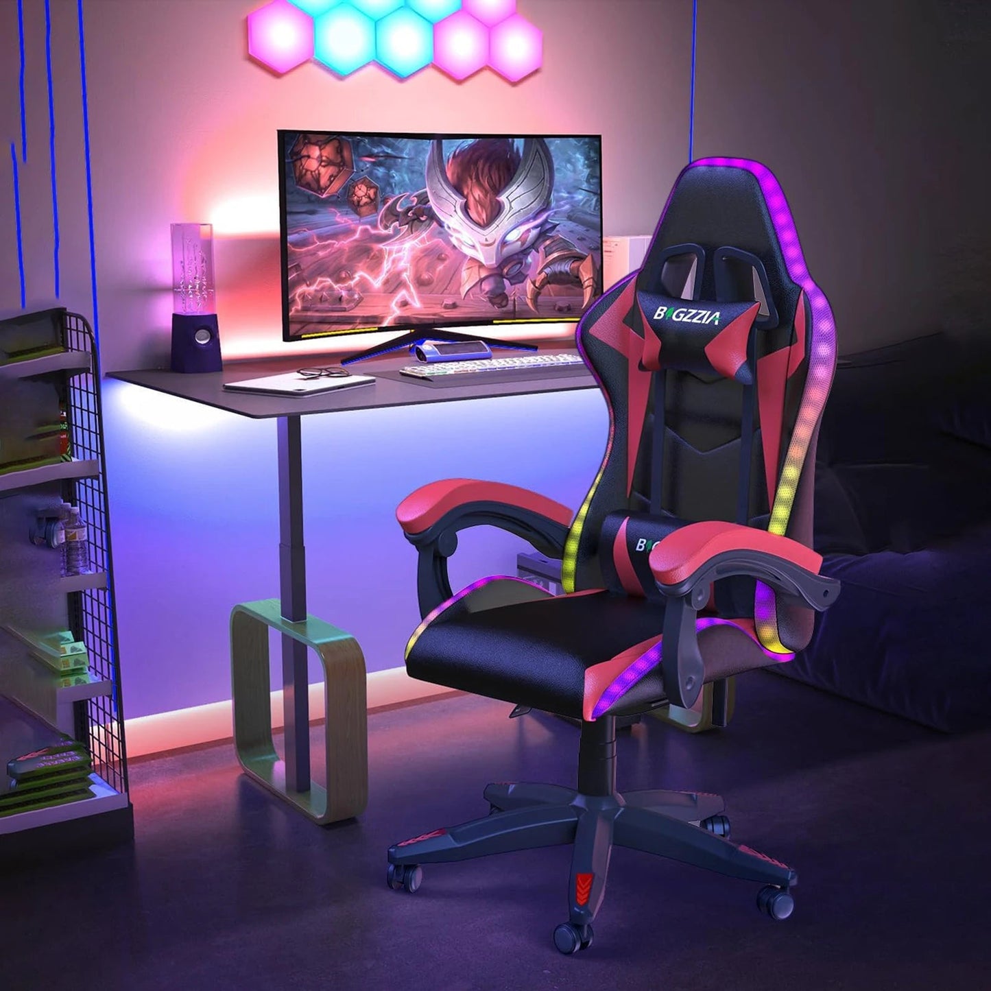 Chaise Gaming RGB Rouge - Mon Tapis Design