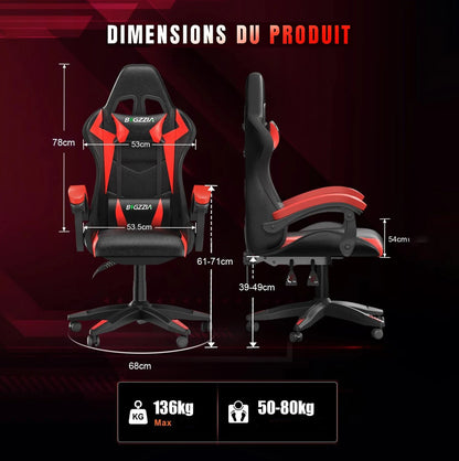 Chaise Gaming RGB Rouge - Mon Tapis Design