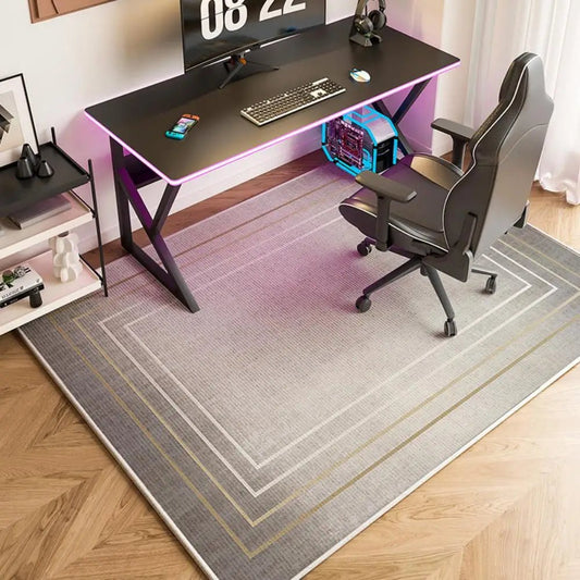 Tapis Bureau Moderne Gris - Mon Tapis Design