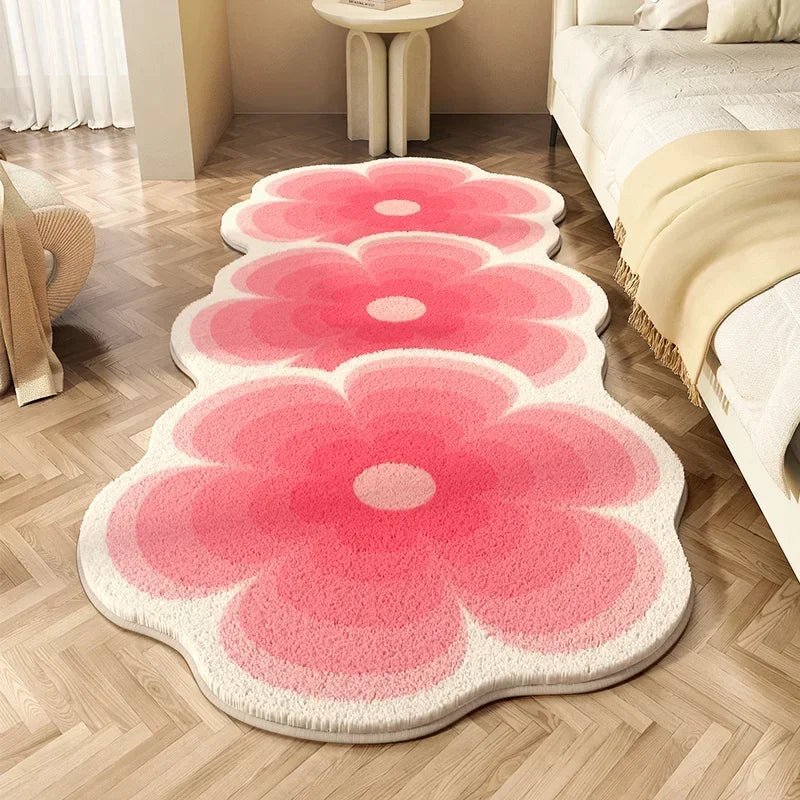 Tapis Chambre Fleurs Rose - Mon Tapis Design