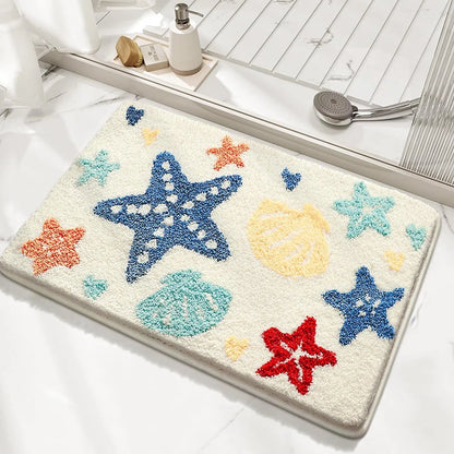 Tapis de Bain Étoiles de Mer - Mon Tapis Design