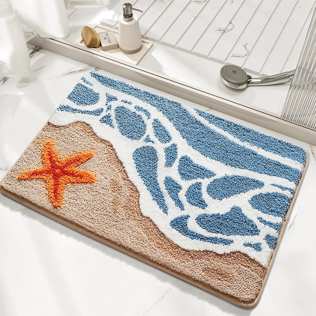 Tapis de Bain Moderne Plage - Mon Tapis Design