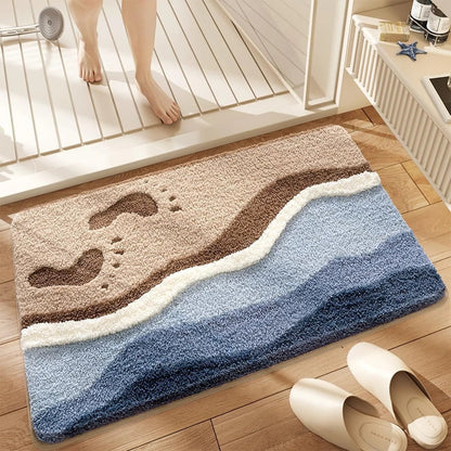 Tapis de Bain Plage Vague - Mon Tapis Design