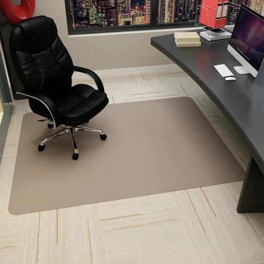 Tapis De Bureau Beige Foncé - Mon Tapis Design