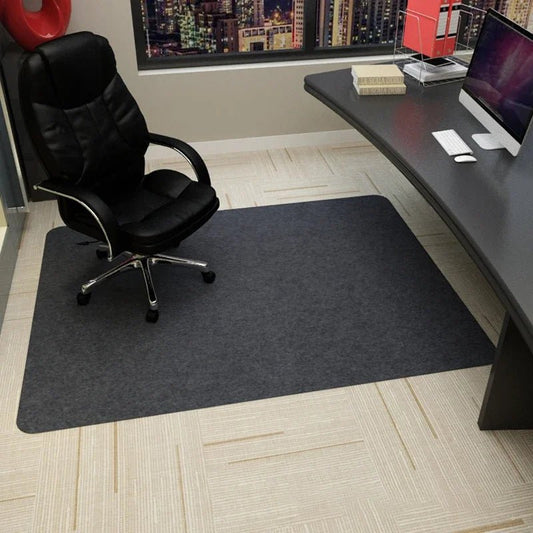 Tapis De Bureau Gris Foncé - Mon Tapis Design