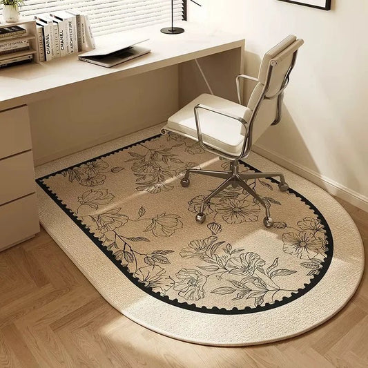 Tapis de Bureau Moderne Fleurs - Mon Tapis Design