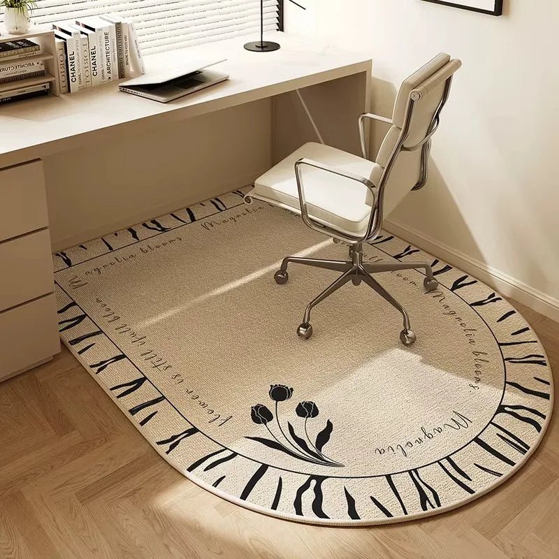 Tapis de Bureau Moderne Florale - Mon Tapis Design