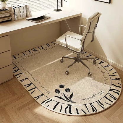 Tapis de Bureau Moderne Florale - Mon Tapis Design