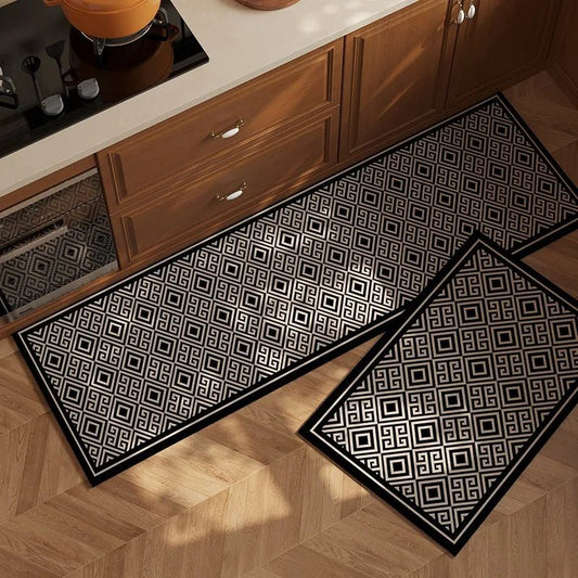 Tapis de Cuisine Antidérapant Motifs Rétro - Mon Tapis Design