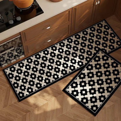Tapis de Cuisine Style Rétro Carreaux - Mon Tapis Design