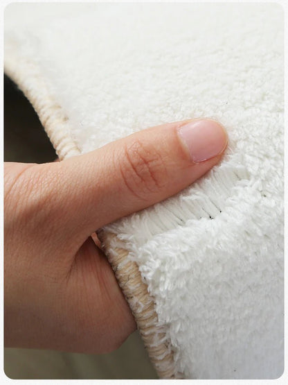 Tapis De Salon Minimaliste Design Blanc - Mon Tapis Design