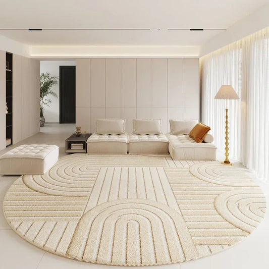 Tapis Rond Ambiance Minimaliste - Mon Tapis Design