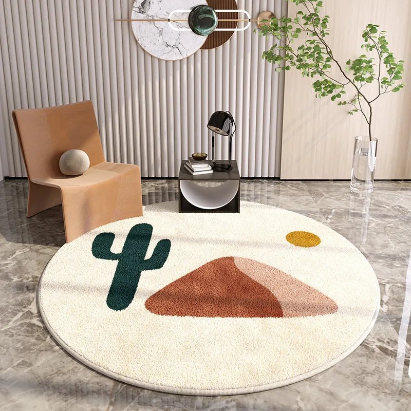 Tapis Rond Minimaliste Desert - Mon Tapis Design