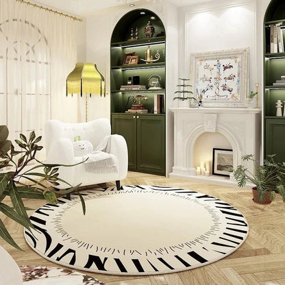 Tapis Rond Moderne Chic Sobre - Mon Tapis Design