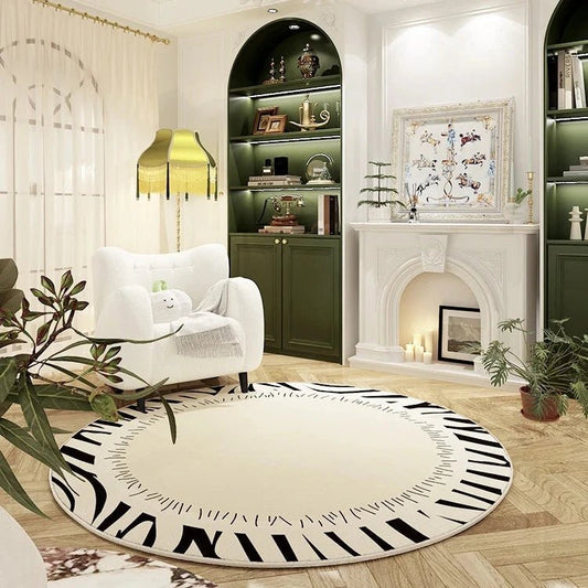 Tapis Rond Moderne Chic Sobre - Mon Tapis Design