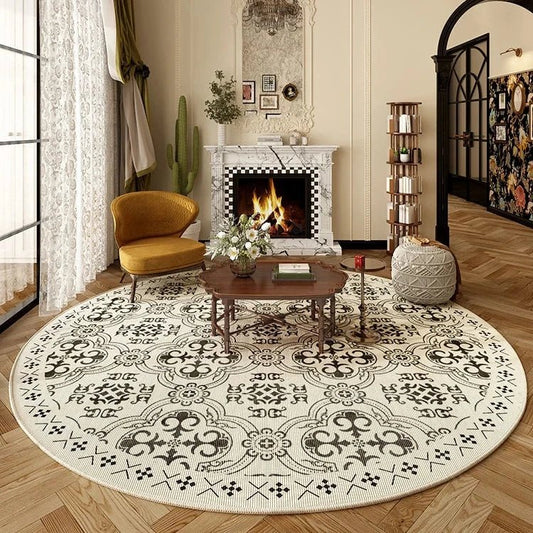 Tapis Rond Moderne Élégance Neutre - Mon Tapis Design