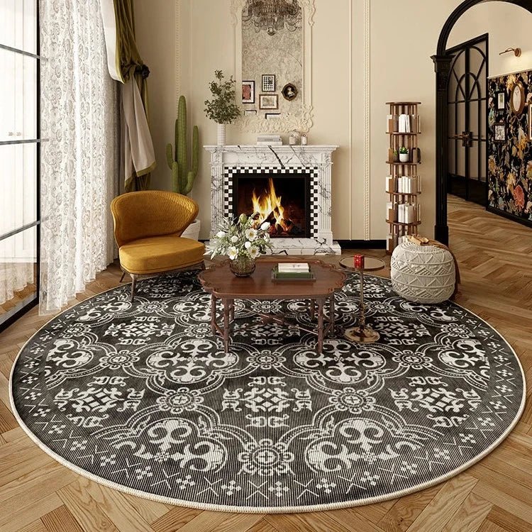 Tapis Rond Moderne Élégance Sobre - Mon Tapis Design