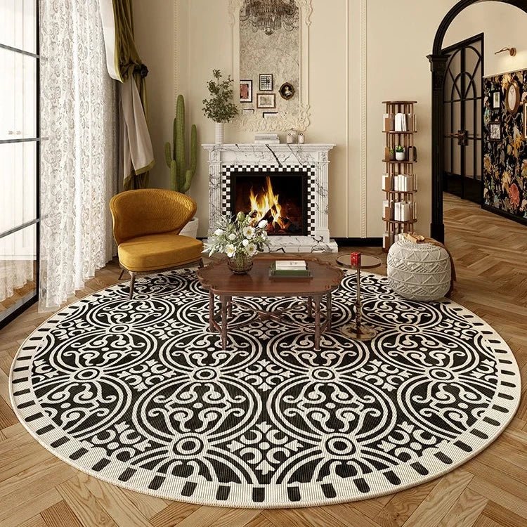 Tapis Rond Moderne Motifs Classique - Mon Tapis Design