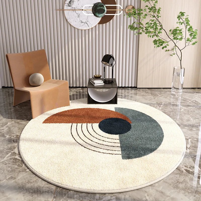 Tapis Rond Moderne Style Minimaliste - Mon Tapis Design