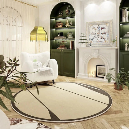 Tapis Rond Moderne Ton Sobre - Mon Tapis Design