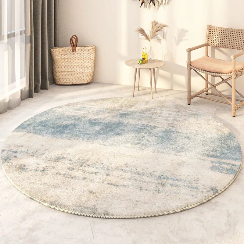 Tapis Rond Ton Neutre Esprit Nordique - Mon Tapis Design