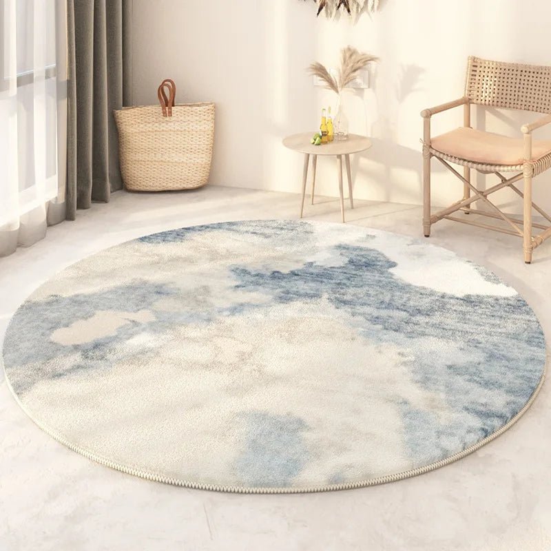 Tapis Rond Ton Neutre Nordique - Mon Tapis Design