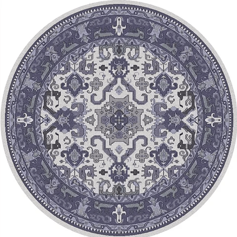 Tapis Rond Vintage Antique Traditionnel - Mon Tapis Design